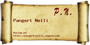 Pangert Nelli névjegykártya